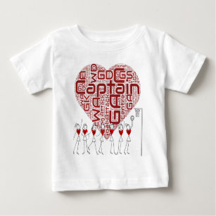 Camiseta Para Bebê Bebê do Netball do coração