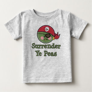 Camiseta Para Bebê Bebê do pirata da ervilha orgânico