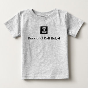 Camiseta Para Bebê Bebê do rock and roll