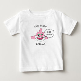 Camiseta Para Bebê Bebê do Tubarãozinho Personalizado