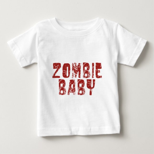 Camiseta Para Bebê bebê do zombi (Frente)
