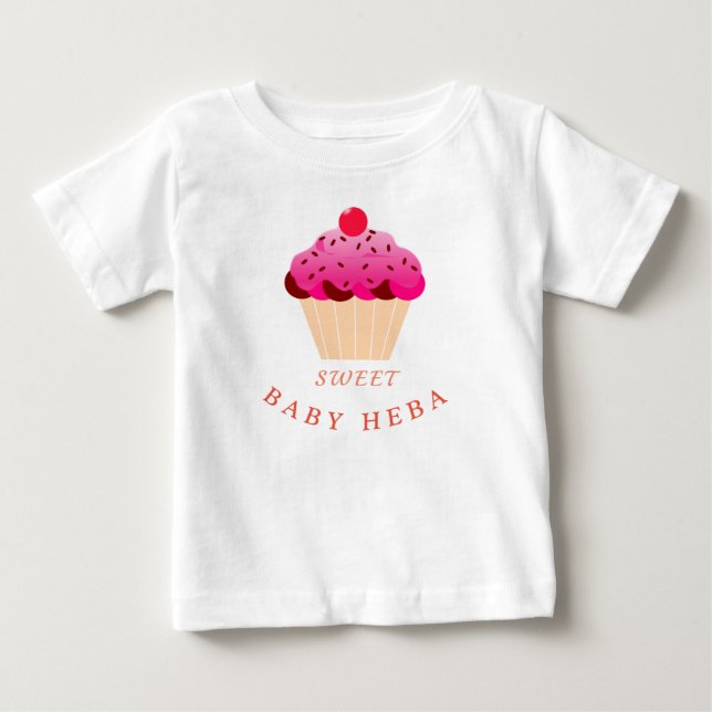 Camiseta Para Bebê Bebê Doce Personalizado (Frente)