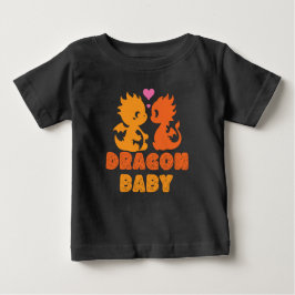 Camiseta Para Bebê Bebê Dragão Casal