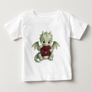 Camiseta Para Bebê Bebê Dragão de Fantasia Fofo Lendo Correspondência