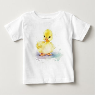 Camiseta Para Bebê Bebê Duck 2 Watercolor
