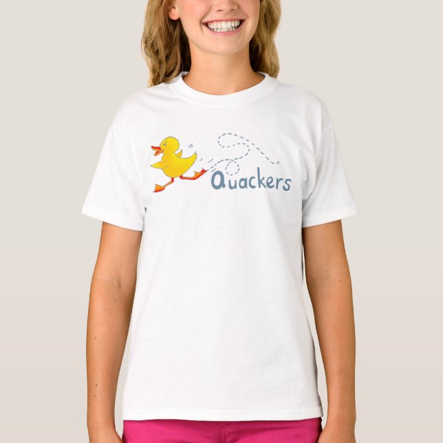 Camiseta Para Bebê Bebê Duck Quackers (Frente)