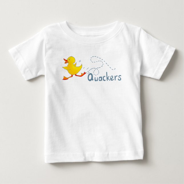Camiseta Para Bebê Bebê Duck Quackers (Frente)
