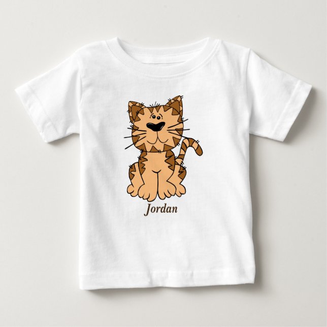 Camiseta Para Bebê Bebê é doce, gatinho (Frente)