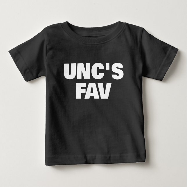 Camiseta Para Bebê bebê é o favorito do tio (Frente)