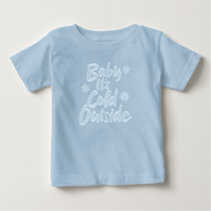 Camiseta Para Bebê Bebê é parte externa fria tipo congelado vermelh