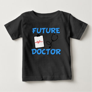 Camiseta Para Bebê Bebê engraçado do doutor futuro