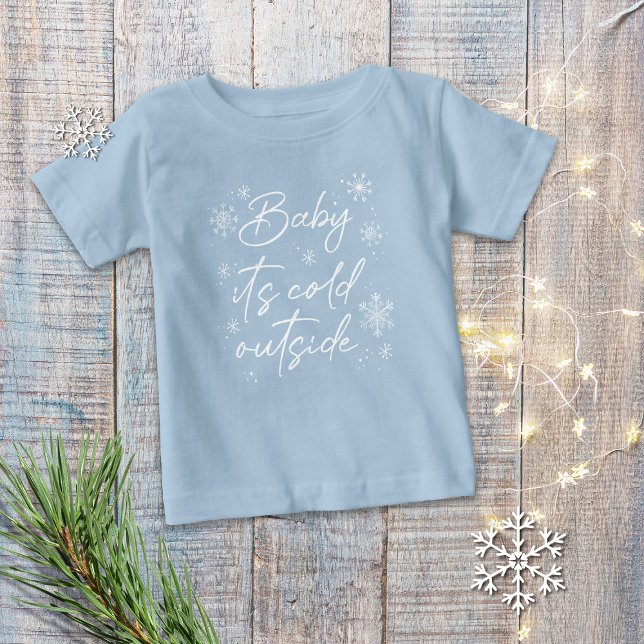 Camiseta Para Bebê Bebê, Está Frio Lá Fora (Criador carregado)