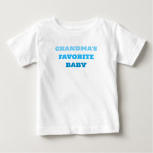Camiseta Para Bebê Bebê favorito da vovó, camiseta azul-escura