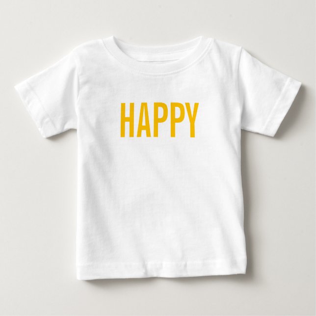 Camiseta Para Bebê Bebê feliz (Frente)