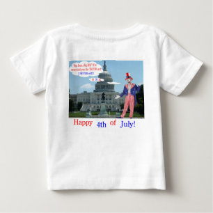 Camiseta Para Bebê bebê. Feliz 4º rato/unclesam