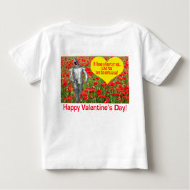 Camiseta Para Bebê bebê. Feliz dia de os namorados. laboratório preto