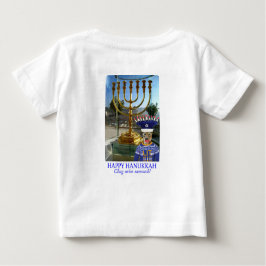 Camiseta Para Bebê bebê. Feliz Hanukkah.