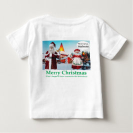 Camiseta Para Bebê bebê. Feliz Natal. Gatos/sr. mrs claus
