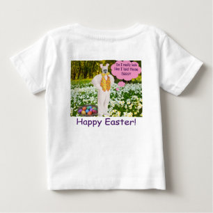 Camiseta Para Bebê bebê. Felz pascoa. klipspringer/bunny
