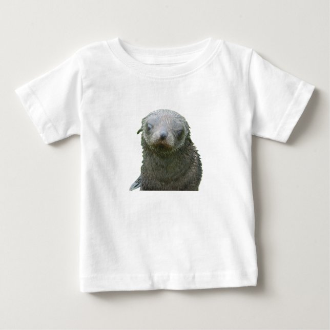 Camiseta Para Bebê Bebê Foca Fofinho (Frente)
