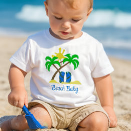 Camiseta Para Bebê Bebê Fofo da Praia 