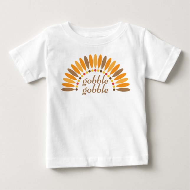Camiseta Para Bebê Bebê Fofo de Ação de Graças (Frente)