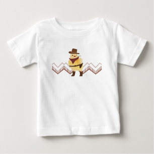 Camiseta Para Bebê Bebê Frango Cowboy Fofo