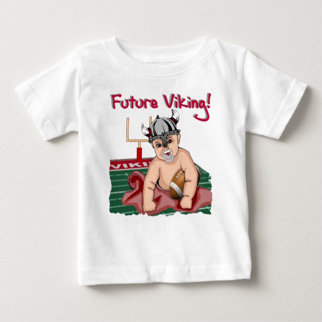 Camiseta Para Bebê Bebê futuro de Viking (Frente)