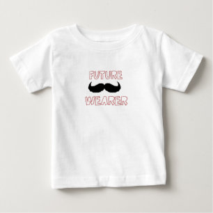 Camiseta Para Bebê Bebé futuro do portador do bigode
