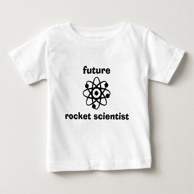 Camiseta Para Bebê Bebê futuro T do cientista de Rocket (Frente)