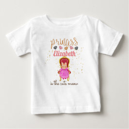 Camiseta Para Bebê Bebê Garota Oferece primeiro aniversario Chá Princ