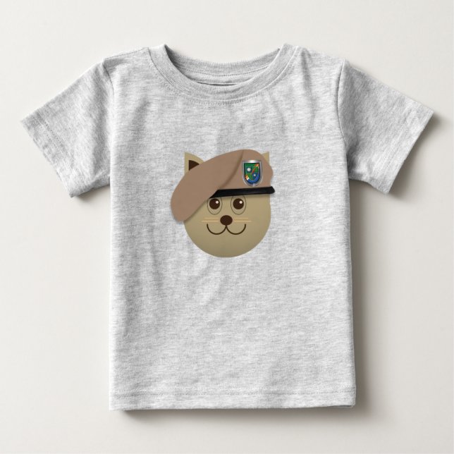 Camiseta Para Bebê Bebê Gatinho Guarda Florestal (Frente)