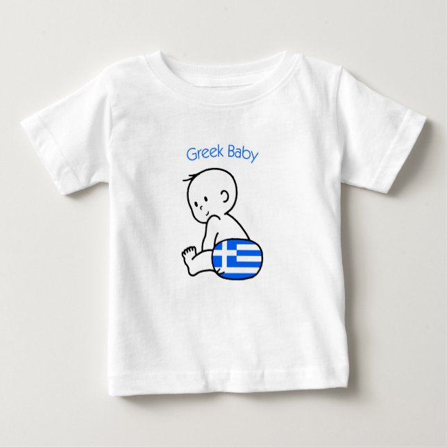 Camiseta Para Bebê Bebê Grego (Frente)
