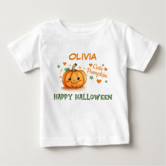 Camiseta Para Bebê Bebê Halloween Abobrinha Fofa