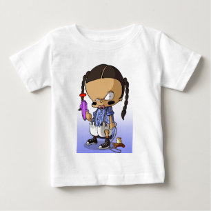 Camiseta Para Bebê Bebê Hip Hop Gangsta
