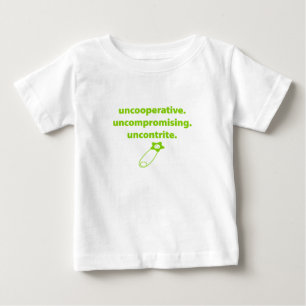 Camiseta Para Bebê Bebê Humoroso: Sem cooperação, sem compromissos