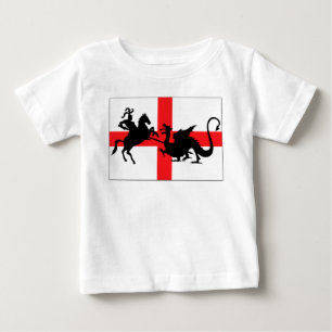 Camiseta Para Bebê Bebê inglês da bandeira do dia de St George