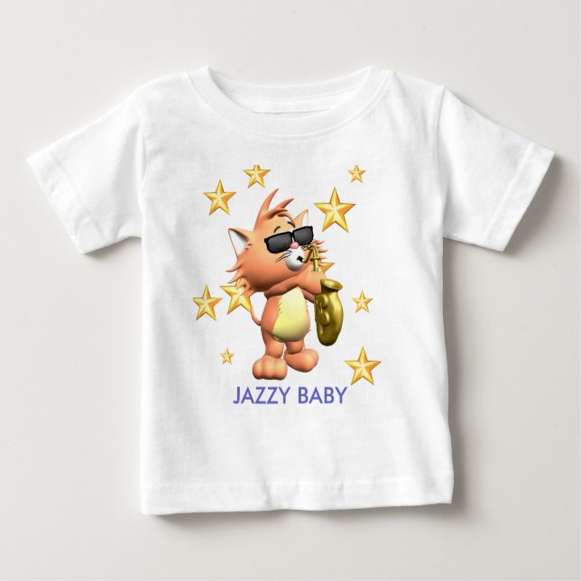 CAMISETA PARA BEBÊ BEBÊ JAZZÍSTICO (Frente)
