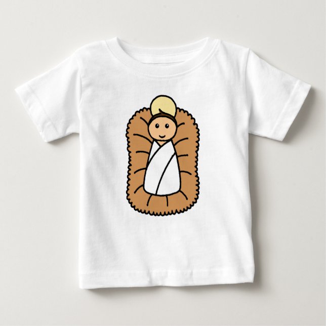 Camiseta Para Bebê Bebê Jesus (Frente)