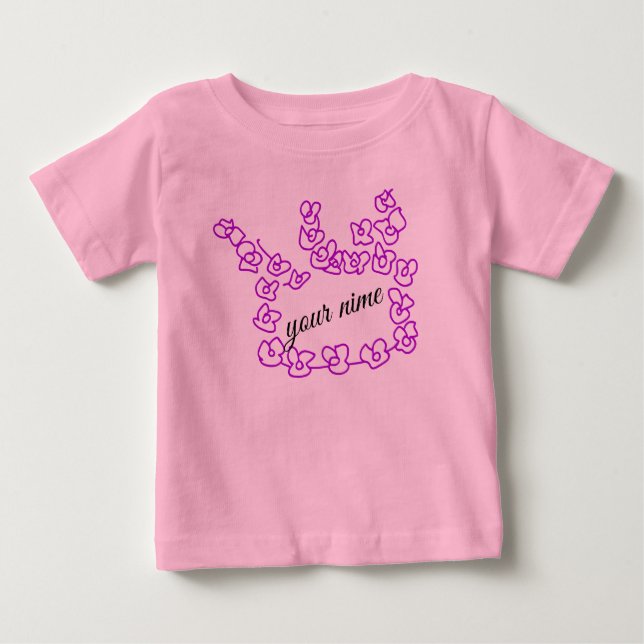 Camiseta Para Bebê bebê menina (Frente)