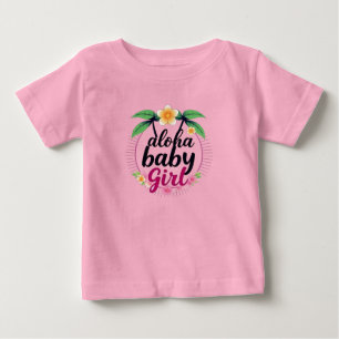 Camiseta Para Bebê Bebê Menina Aloha Novos Pais