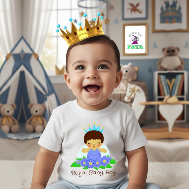 Camiseta Para Bebê Bebê menino real (Criador carregado)