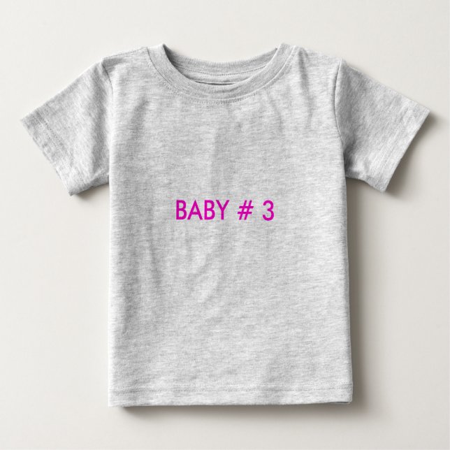 CAMISETA PARA BEBÊ BEBÊ Nº 3 (Frente)