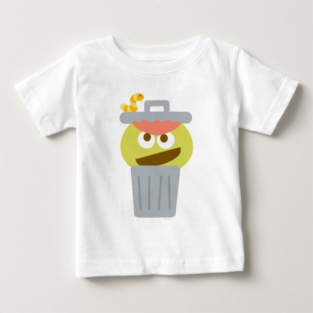 Camiseta Para Bebê Bebê Oscar, o Agrupamento em Trashcan (Frente)