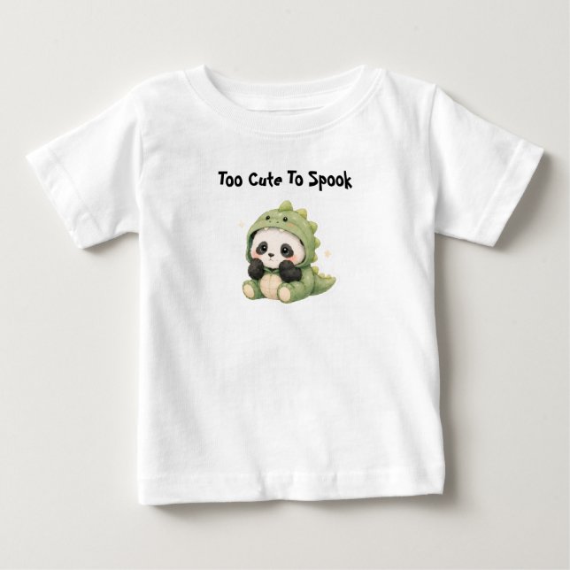 Camiseta Para Bebê Bebê Panda Dinossauro (Frente)