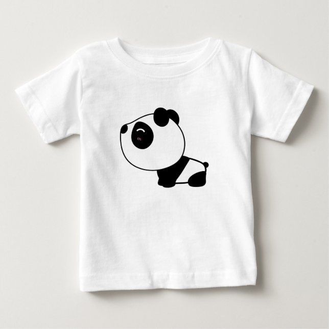 Camiseta Para Bebê Bebê Panda Infantil Fofo (Frente)