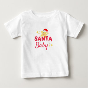 Camiseta Para Bebê bebê papai noel