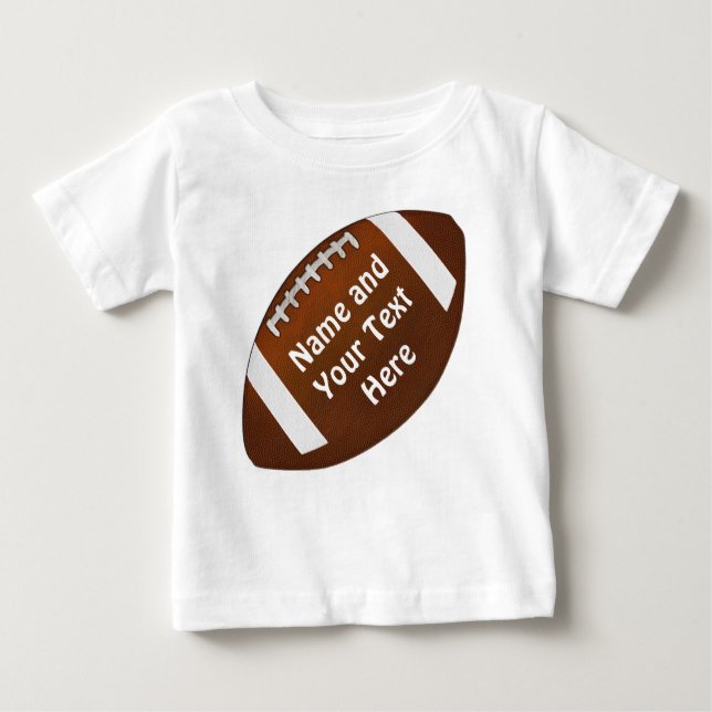 Camiseta Para Bebê Bebê para Toddler Personaliza os Jerseys de Futebo (Frente)