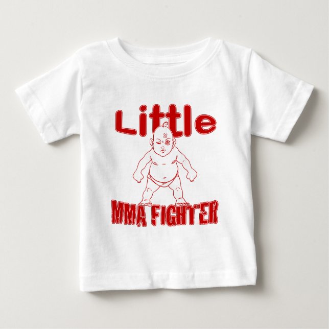 Camiseta Para Bebê Bebê pequeno das artes marciais do lutador do (Frente)