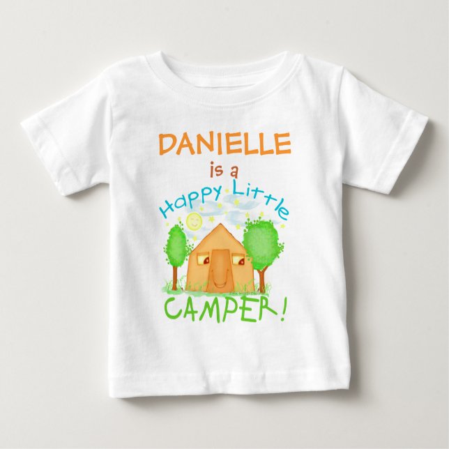 Camiseta Para Bebê Bebê Personalizado / Crianças Campanha de Verão T- (Frente)